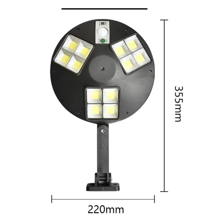 Lampe Solaire Extérieure 144 COB Détecteur de Mouvement, Lampadaire de Jardin Mural avec Télécommande, Éclairage de Sécurité