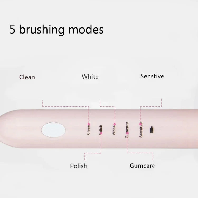 DELIPU Electric Toothbrush Rechargeable Sonic 5-Speed Adjustment Children Adult Household Waterproof Soft Hair Whitening Toothbrush, USB Charging Cable  (Blue), USB Charging Cable (White), USB Charging Stand (Blue), USB Charging Stand(Pink)