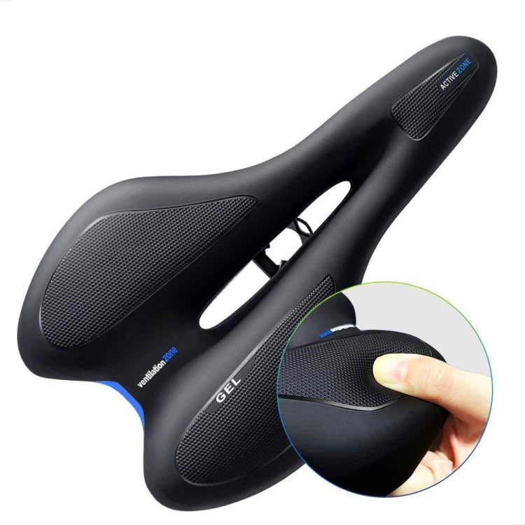 Selle de vélo en gel silicone, selle de vélo de montagne, noir rouge, noir jaune, noir bleu
