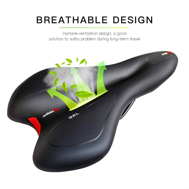 Selle de vélo en gel silicone, selle de vélo de montagne, noir rouge, noir jaune, noir bleu