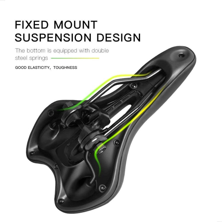 Selle de vélo en gel silicone, selle de vélo de montagne, noir rouge, noir jaune, noir bleu