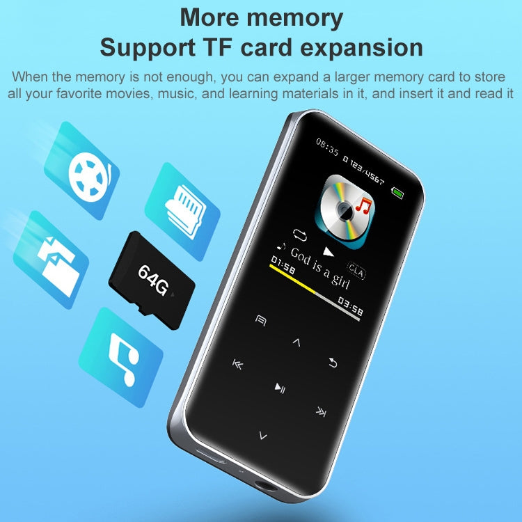 Lecteur MP3 portable Bluetooth à écran tactile, enregistreur, livre électronique, 4 Go, 8 Go, 16 Go, 32 Go