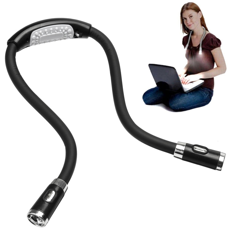 Lampe de lecture portative LED flexible en forme de U, mains libres, à porter autour du cou, noire, verte, bleue, rose