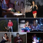 Lampe de lecture portative LED flexible en forme de U, mains libres, à porter autour du cou, noire, verte, bleue, rose