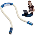 Lampe de lecture portative LED flexible en forme de U, mains libres, à porter autour du cou, noire, verte, bleue, rose