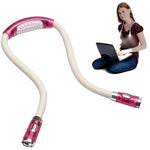 Lampe de lecture portative LED flexible en forme de U, mains libres, à porter autour du cou, noire, verte, bleue, rose