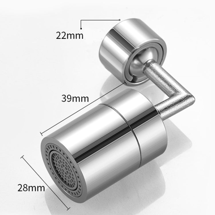Robinet rotatif universel à 720 degrés, filtre de bec anti-éclaboussures, robinet à double fonction, deux sections.