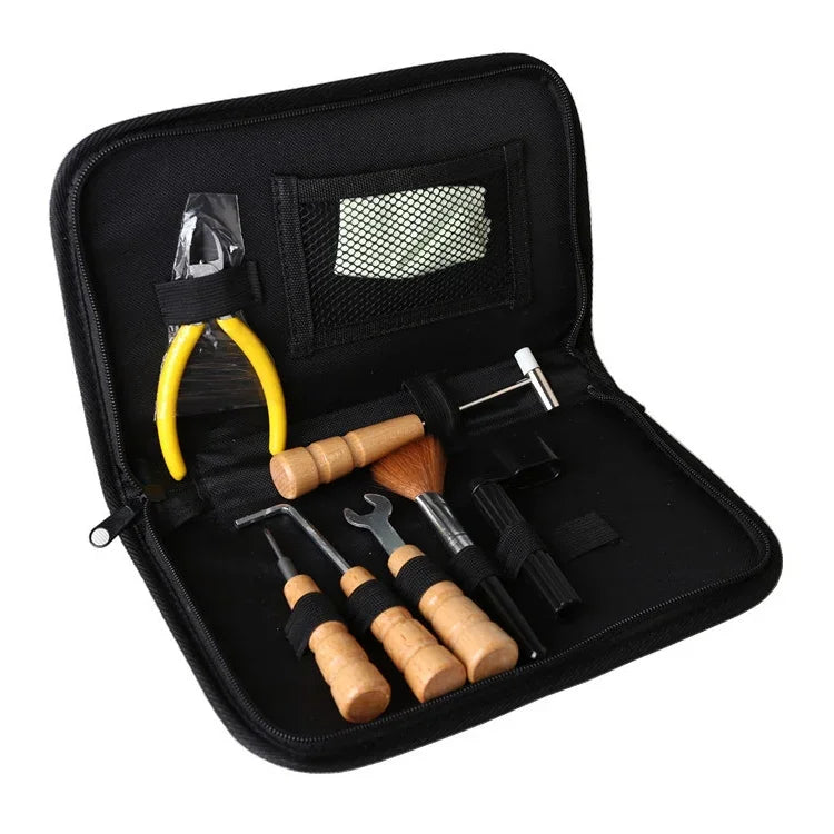 Kit de changement de cordes de guitare en 7 pièces, outil de réparation et d'entretien.