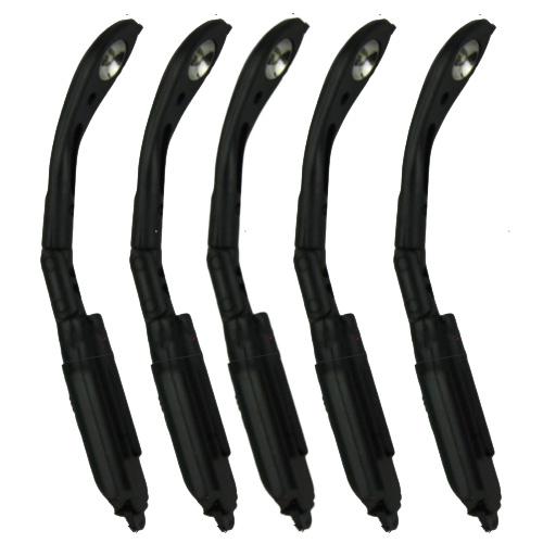 5 lampes de lecture LED pliables à pince avec protection oculaire, mini lampes de chevet à pince