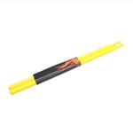 Lot de 2 baguettes de batterie en nylon, accessoires pour batterie, couleurs : jaune, bleu clair, noir, vert clair, rouge, bleu marine, vert foncé