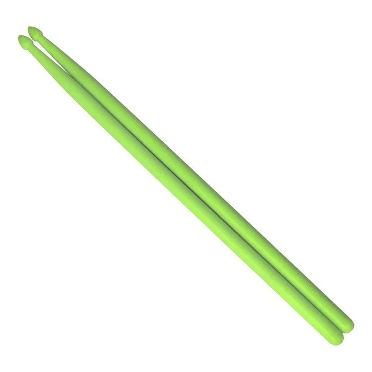 Lot de 2 baguettes de batterie en nylon, accessoires pour batterie, couleurs : jaune, bleu clair, noir, vert clair, rouge, bleu marine, vert foncé
