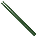 Lot de 2 baguettes de batterie en nylon, accessoires pour batterie, couleurs : jaune, bleu clair, noir, vert clair, rouge, bleu marine, vert foncé