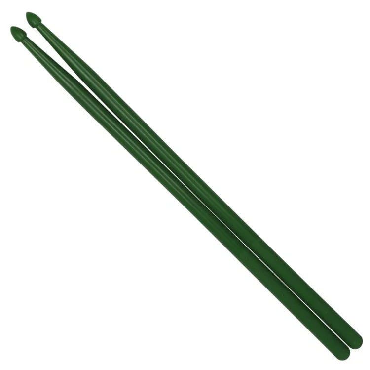Lot de 2 baguettes de batterie en nylon, accessoires pour batterie, couleurs : jaune, bleu clair, noir, vert clair, rouge, bleu marine, vert foncé