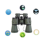 Luxun 20X50 Outdoor Binoculars  Low Light Night Vision Non-Infrared High Power Binoculars, 20X50 Black, 20X50 Army Green
