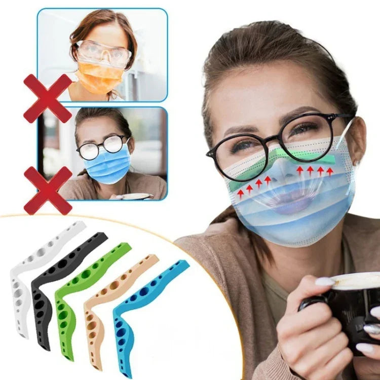 10 Pcs Barrette de Nez pour Masque, Pont de Nez Anti-Buée, Bande d'Étanchéité en Silicone, Couleur Aléatoire, Pince-Nez pour Masque