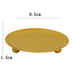 Bougeoir géométrique en fer de style européen, décoration de table, Grand, Petit