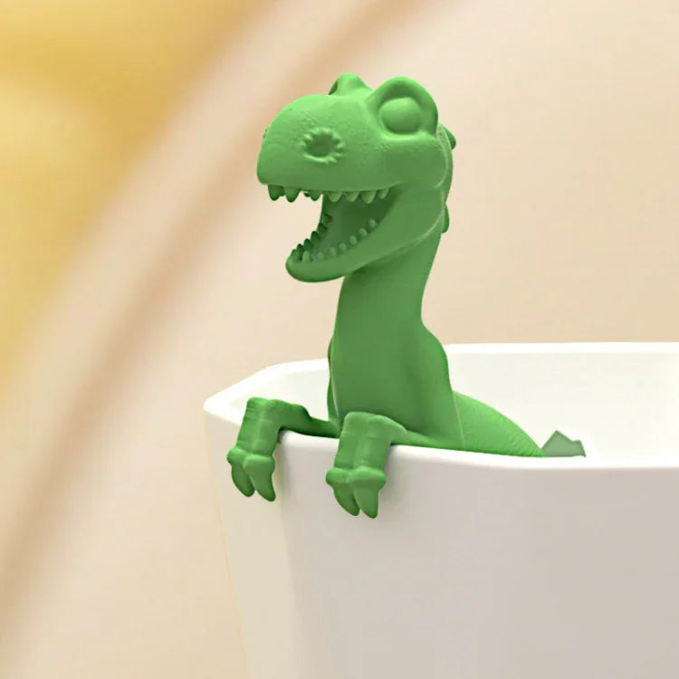 Infuseur à thé en silicone Bébé Dinosaure, Vert porte-bonheur, Jaune chandelle
