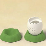 Infuseur à thé en silicone Bébé Dinosaure, Vert porte-bonheur, Jaune chandelle