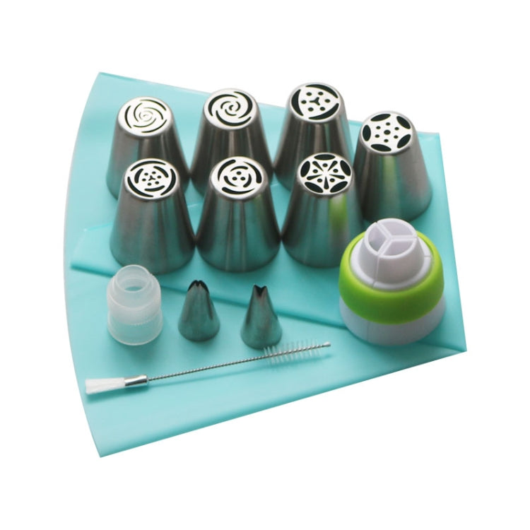 13 pièces / ensemble de douilles à pâtisserie coupleur, kits d'embouts de glaçage en acier inoxydable, fleurs de rose, crème, ustensiles de cuisson, 13 PCS/ensemble