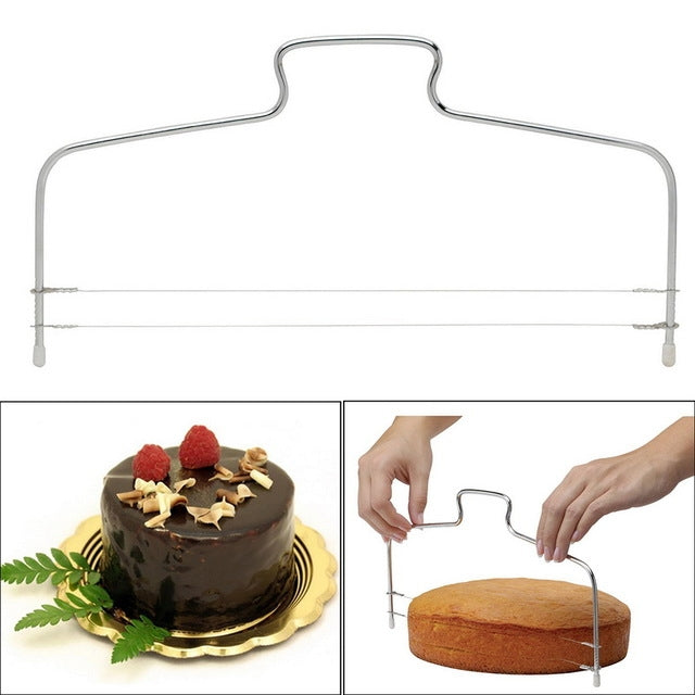 Coupe-gâteau en acier inoxydable à fil réglable, niveleur, outils de cuisson de gâteaux DIY, Coupe-gâteau