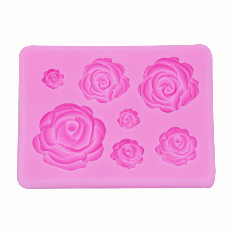 2 Moules en silicone DIY pour savon fait main, chocolat, fondant, pâtisserie, décoration de gâteaux, motif rose 3D, forme de fleur (rose), forme de fleur (gris)