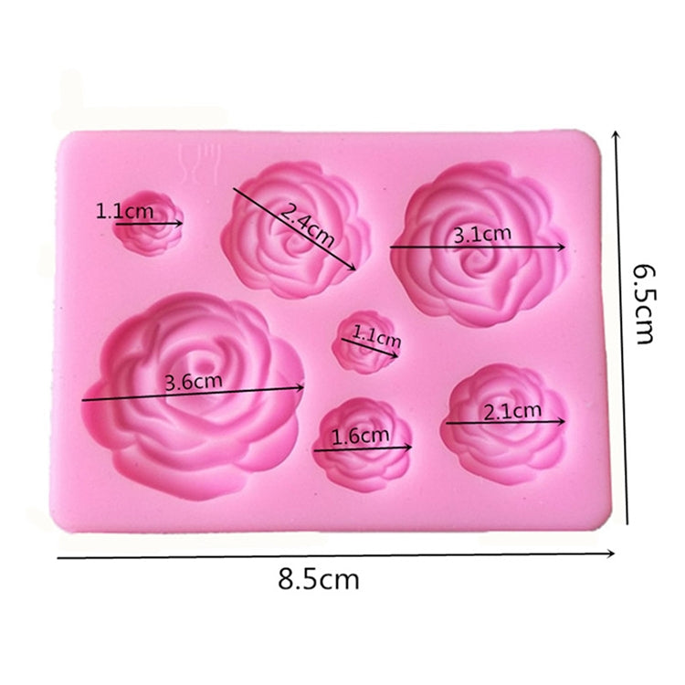 2 Moules en silicone DIY pour savon fait main, chocolat, fondant, pâtisserie, décoration de gâteaux, motif rose 3D, forme de fleur (rose), forme de fleur (gris)