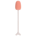 Brosse verticale à long manche pour biberons, en éponge, Longueur : 29 cm, Blanc, Bleu, Rose