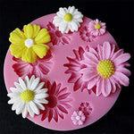 2 moules en silicone 3D en forme de fleur pour fondants, pâtisseries, chocolats, glaces, outils de cuisson, forme de fleur 3D