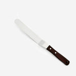 Spatule de cuisine en acier inoxydable avec manche en bois pour gâteaux