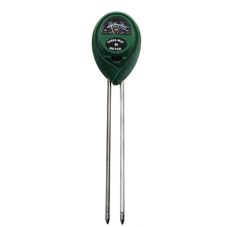 Détecteur de sol 3 en 1 Testeur de valeur PH intensité lumineuse Stylo testeur d'humidité sèche du sol à tête ronde, 3 en 1