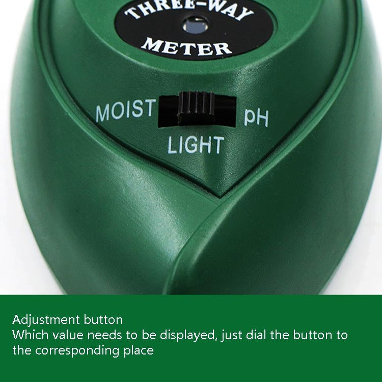 Détecteur de sol 3 en 1 Testeur de valeur PH intensité lumineuse Stylo testeur d'humidité sèche du sol à tête ronde, 3 en 1