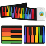 HUA008-49 Piano pliable à 49 touches, roulé à la main, pour enfants, couleur variée.