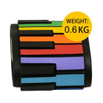 HUA008-49 Piano pliable à 49 touches, roulé à la main, pour enfants, couleur variée.