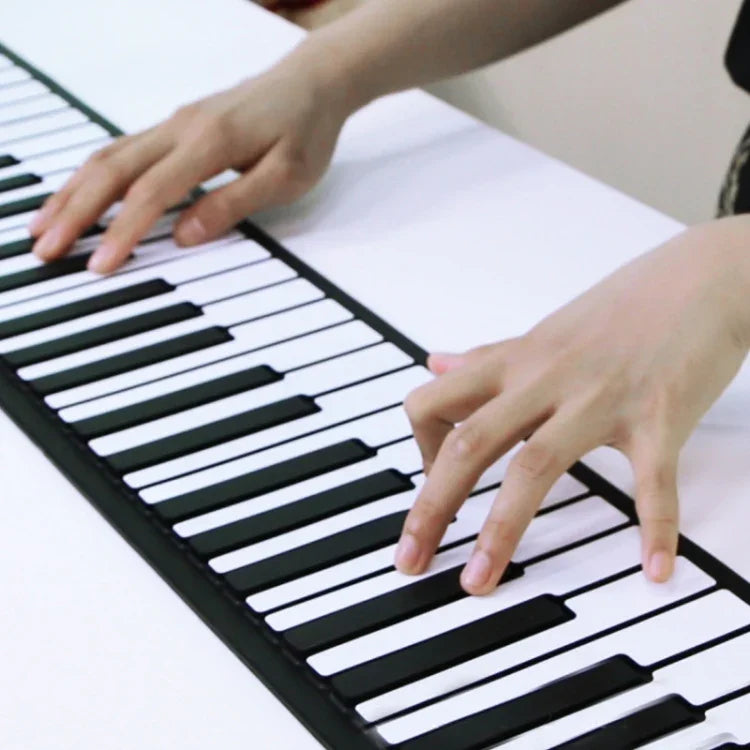 Piano électronique pliable MIDI88 à 88 touches, fabriqué à la main, avec clavier MIDI virtuel professionnel et fonction de simulation. Piano électronique portable et pliable.
