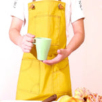 Tablier en jean pour la maison, Barista, magasin de thé floral, vêtements de travail de barbier, version adulte, pour enfant 47cm, pour enfant 57cm