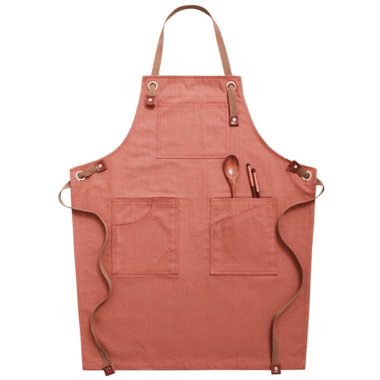 Tablier en jean pour la maison, Barista, magasin de thé floral, vêtements de travail de barbier, version adulte, pour enfant 47cm, pour enfant 57cm