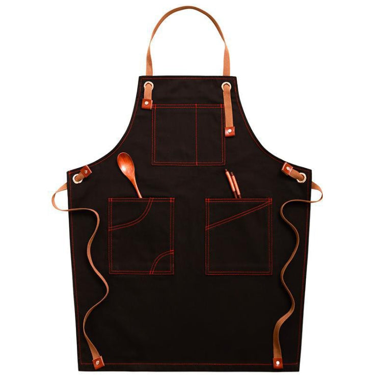 Tablier en jean pour la maison, Barista, magasin de thé floral, vêtements de travail de barbier, version adulte, pour enfant 47cm, pour enfant 57cm