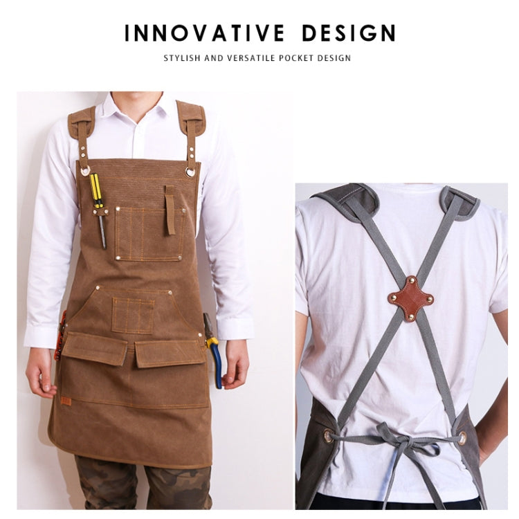 Tablier en toile Barbier Torréfaction Café Jardinage Menuiserie Vêtements de travail Homme et Femme, Modèles Adultes, Pour enfants 47cm, Pour enfants 57cm