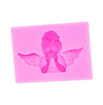 2 moules en silicone en forme d'ange pour gâteau en fondant, pour arôme, argile molle, plâtre, décoration en plastique, forme d'ange