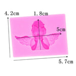 2 moules en silicone en forme d'ange pour gâteau en fondant, pour arôme, argile molle, plâtre, décoration en plastique, forme d'ange
