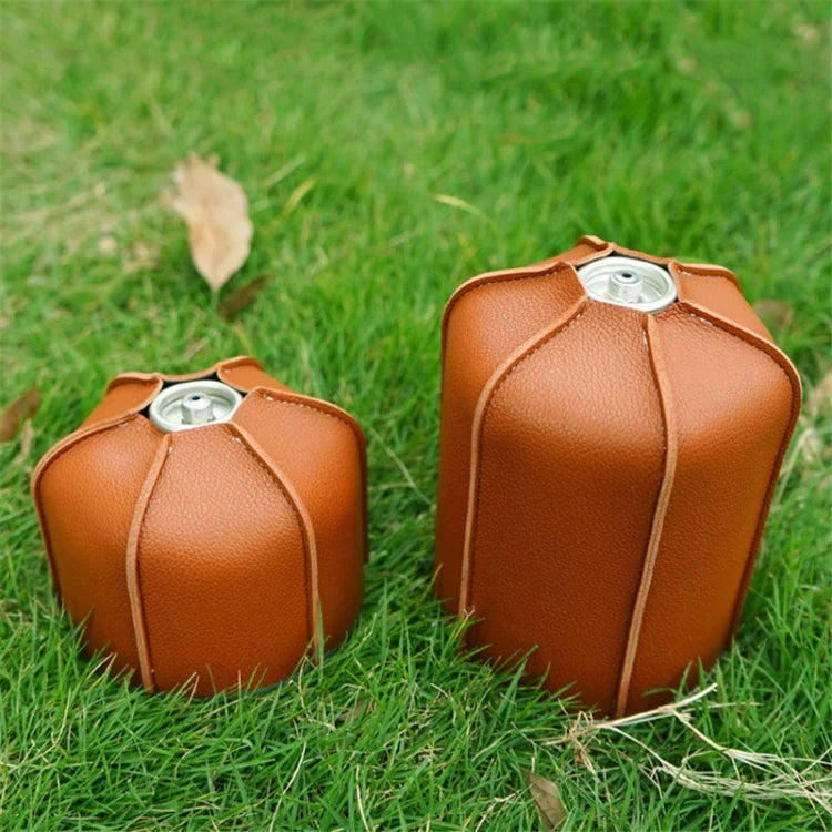 Housse en cuir pour réservoir de gaz plat de camping extérieur Lampe à vapeur de camping Housse de protection en PU pour réservoir de carburant, Pour réservoir de gaz 230g, Pour réservoir de gaz 450g