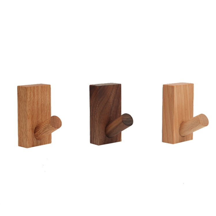 Accroche-porte mural sans perforation en bois massif, crochet pour vêtements en hêtre, noyer noir