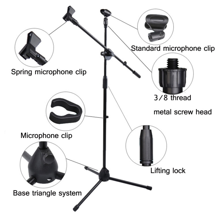 Support micro sur pied avec levage, pied de micro de scène, trépied vertical pour performance, ML01, ML02, ML03