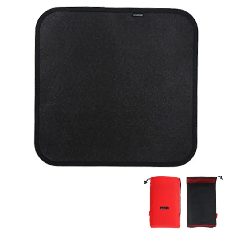 Tapis isolant thermique en silicone ignifuge pour barbecue de pique-nique CLS, S : 350x340mm, M : 450x370mm, L : 600x520mm, XL : 800x750mm