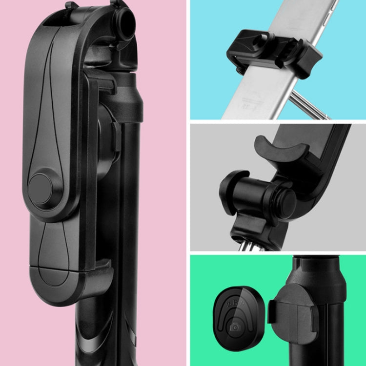 Trépied Bluetooth, perche à selfie, support téléphone portable pour live, noir, blanc, rose