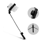 Trépied Bluetooth, perche à selfie, support téléphone portable pour live, noir, blanc, rose