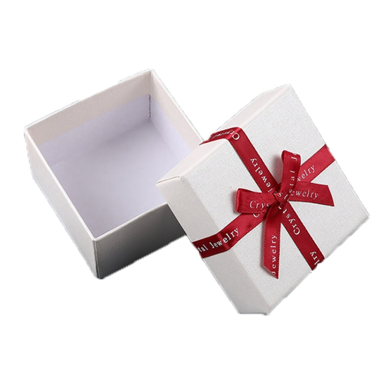 Boîte cadeau à bijoux 10 pièces avec nœud, boîte d'emballage à bijoux carrée en papier, 8x8x4.5cm, 9x9x4cm, 6.2x6.2cm, 8x8x3.5cm