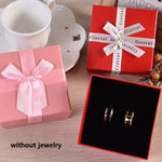 Boîte cadeau à bijoux 10 pièces avec nœud, boîte d'emballage à bijoux carrée en papier, 8x8x4.5cm, 9x9x4cm, 6.2x6.2cm, 8x8x3.5cm