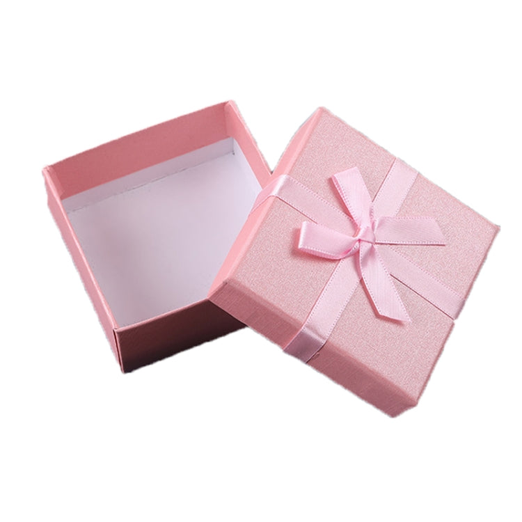 Boîte cadeau à bijoux 10 pièces avec nœud, boîte d'emballage à bijoux carrée en papier, 8x8x4.5cm, 9x9x4cm, 6.2x6.2cm, 8x8x3.5cm