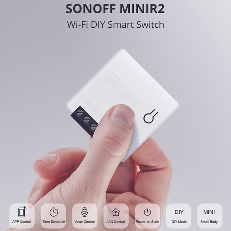 Interrupteur intelligent WIFI Sonoff MINIR2 à double commande, pièces de modification DIY petites